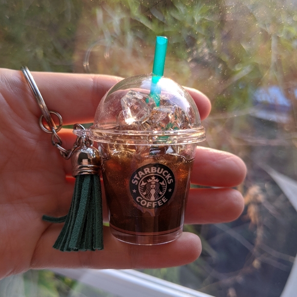 Handmade Starbucks Inspired Tumbler Keychain New - Picture 6 of 14